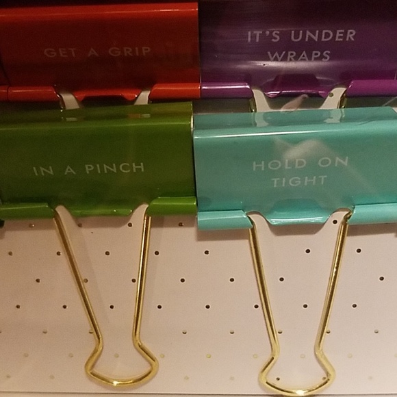 Kate Spade Hold On Tight binder clips set of 8.NWT - Picture 3 of 3